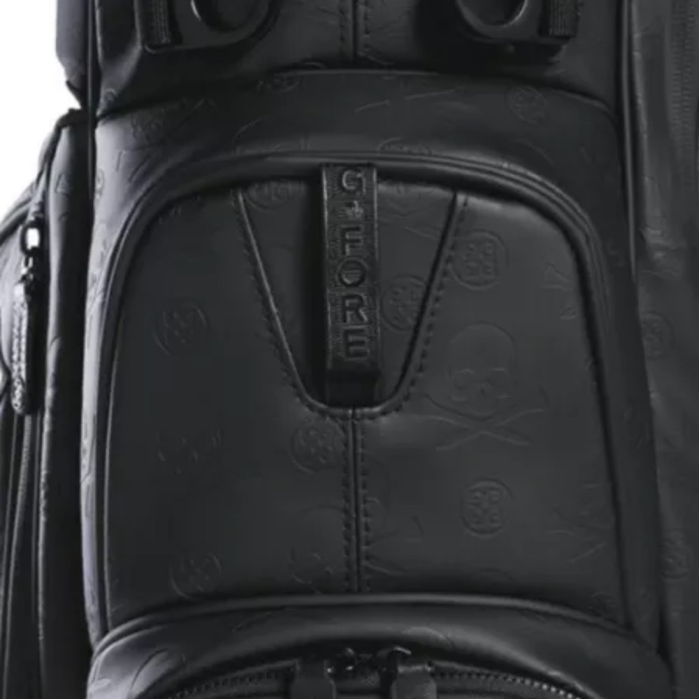 G/FORE Skulls and T’s Debossed Black Transporter Tour Carry Golf Bag - Picture 2 of 7